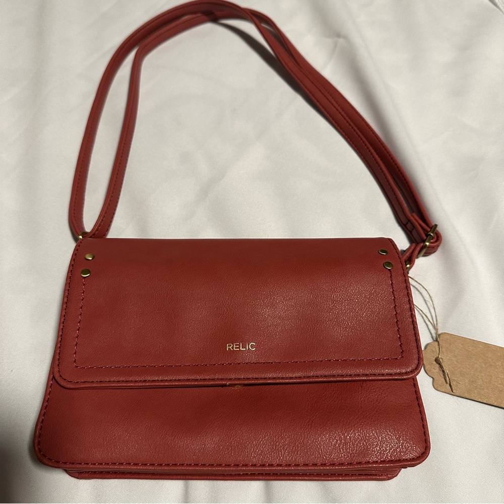 Relic by Fossil Crossbody Bag in Warm Red - Picture 1 of 16